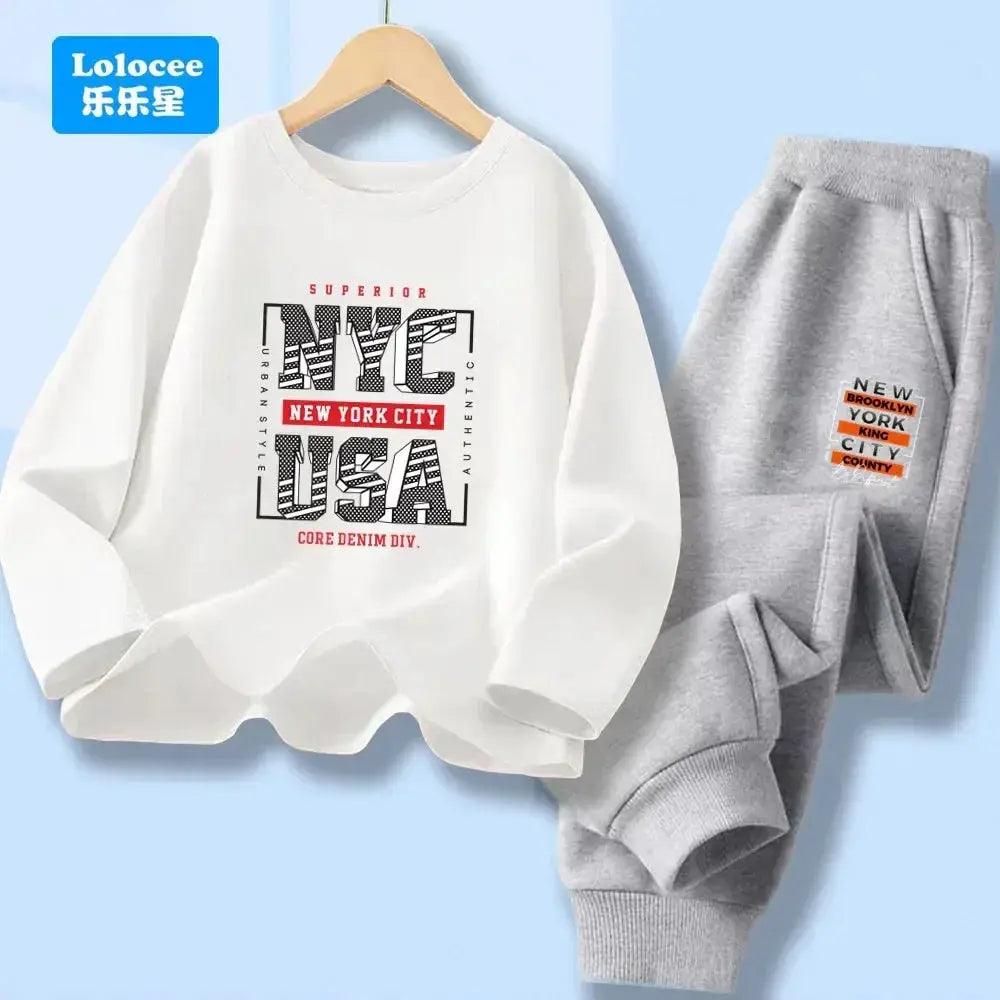  Boys 7 13Y Cotton Polyester 2 Piece NY Print Tracksuit -  ToylandEU™