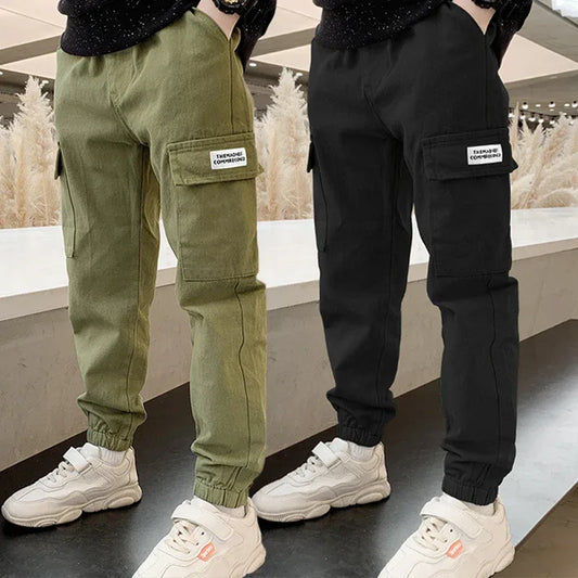 Boys Cargo Pants With Elastic Waist For Active Play - ToylandEU