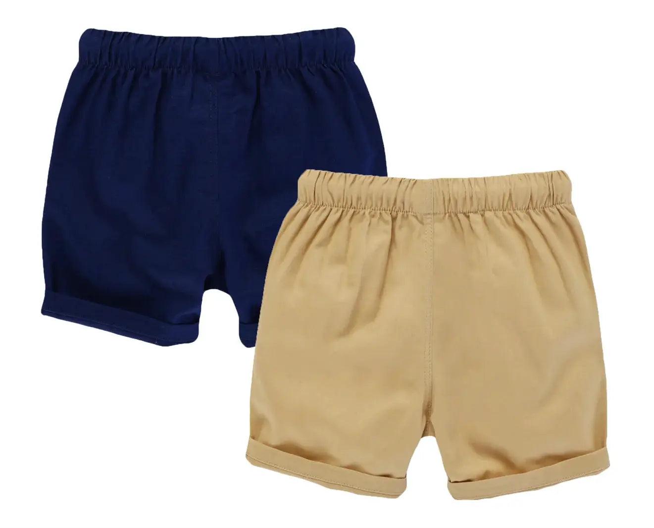  Boys Casual Shorts Two Pack Elastic Waist Drawstring -  ToylandEU™
