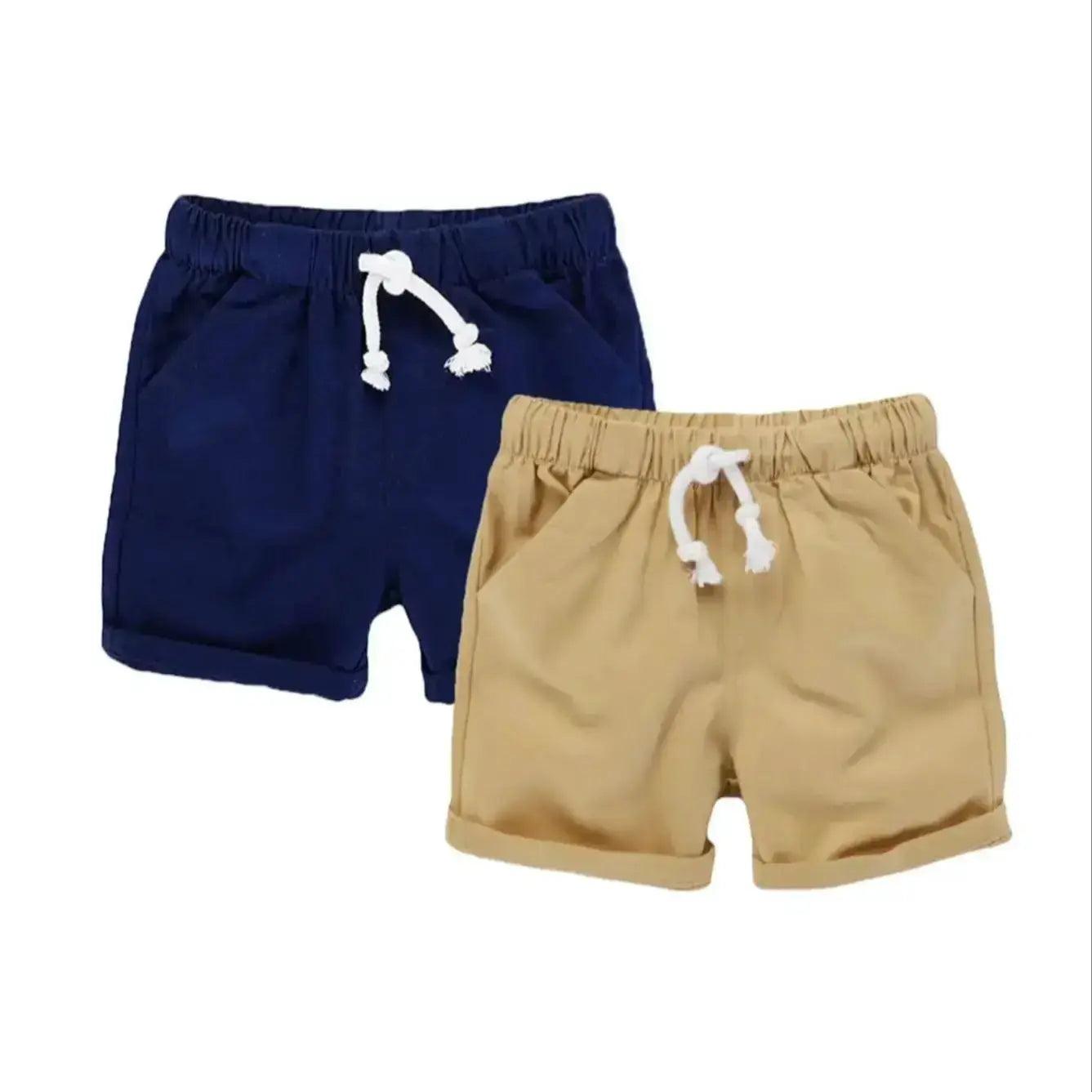  Boys Casual Shorts Two Pack Elastic Waist Drawstring -  ToylandEU™