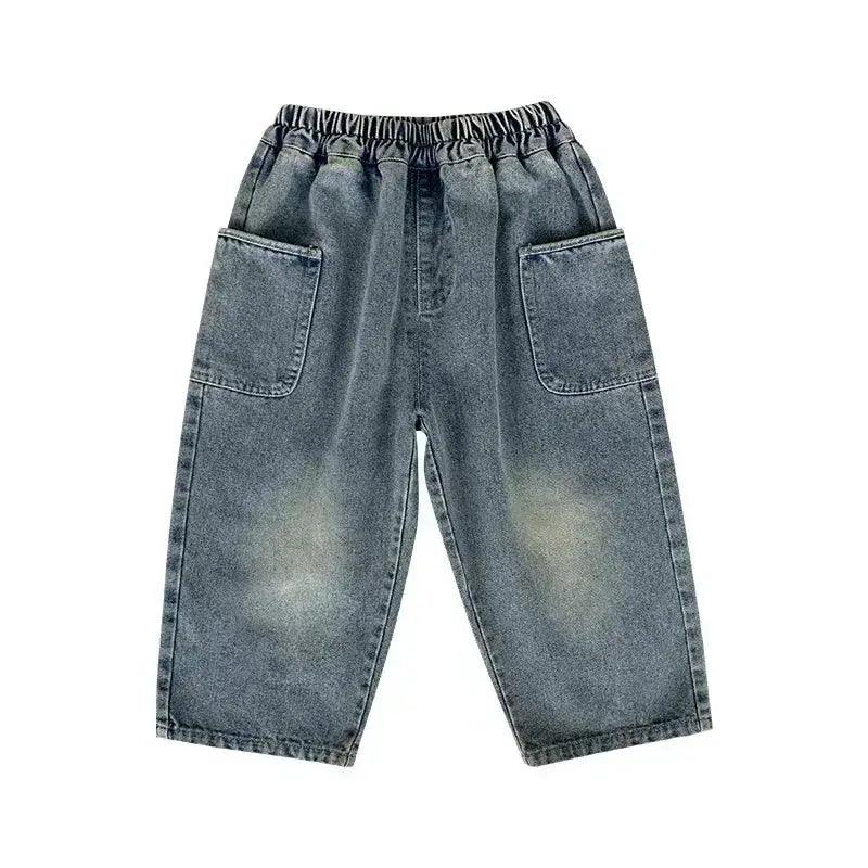  Boys Denim Jeans Loose Fit With Elastic Waist Pockets -  ToylandEU™