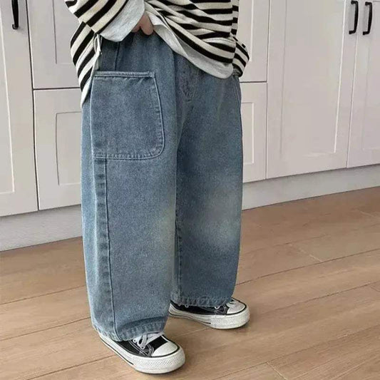  Boys Denim Jeans Loose Fit With Elastic Waist Pockets -  ToylandEU™