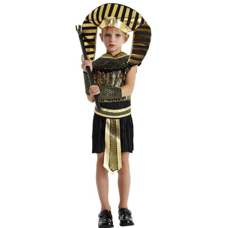 Boys Egyptian Pharaoh Costume - Regal Tutankhamun & Caesar Costume - ToylandEU