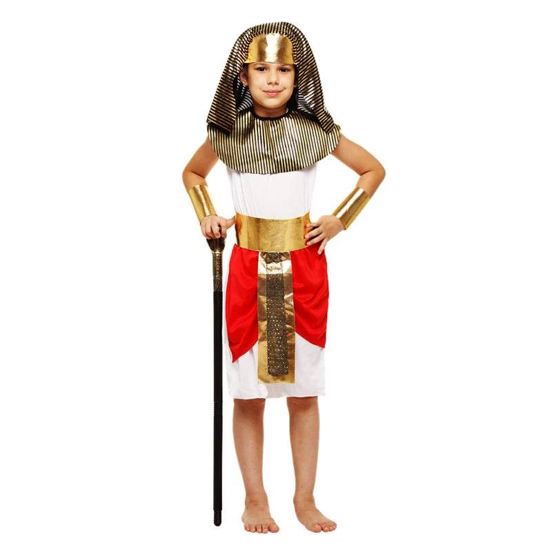 Boys Egyptian Pharaoh Costume - Regal Tutankhamun & Caesar Costume - ToylandEU