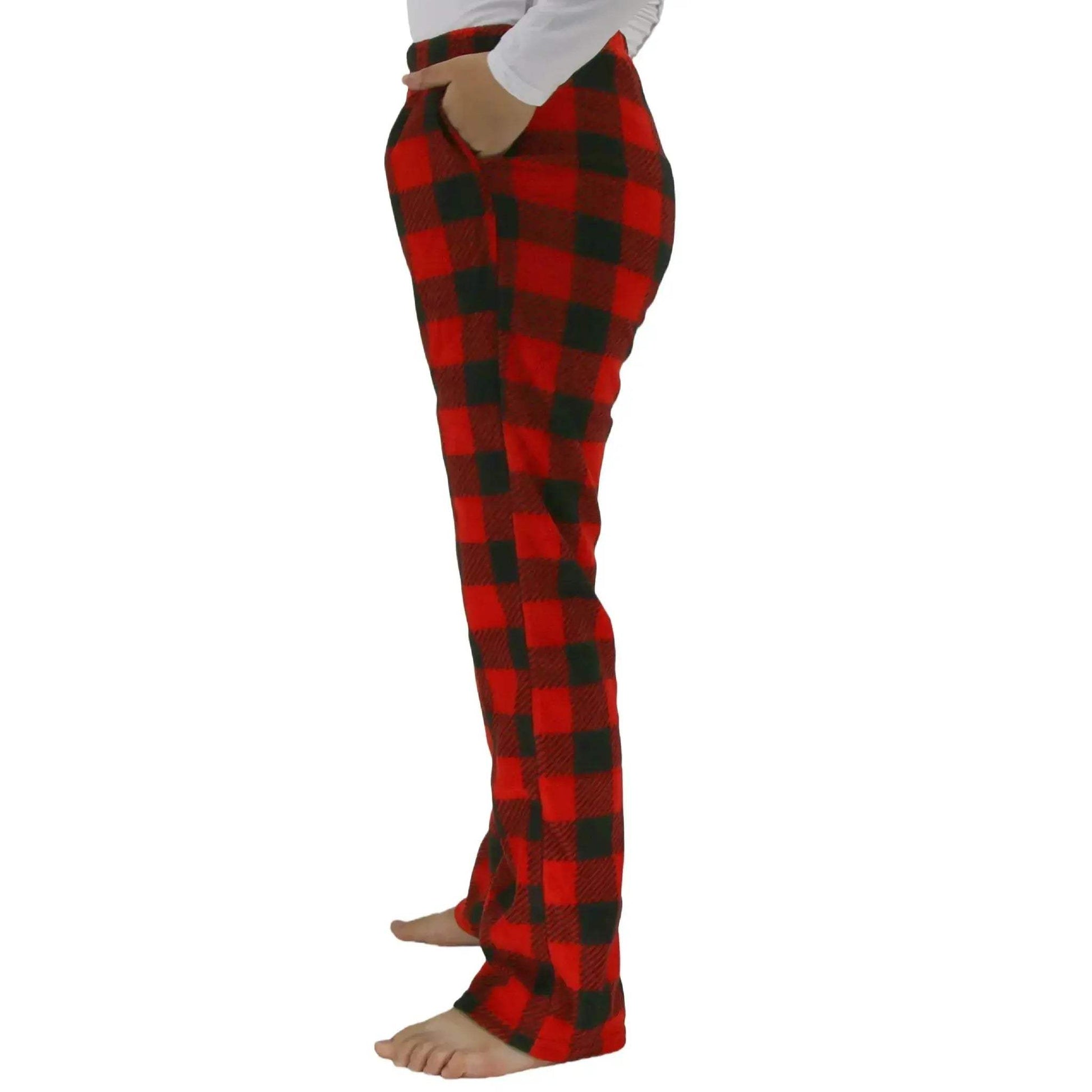 Boys Fleece Plaid Pajama Pants With Deep Pockets 7-13Y - ToylandEU