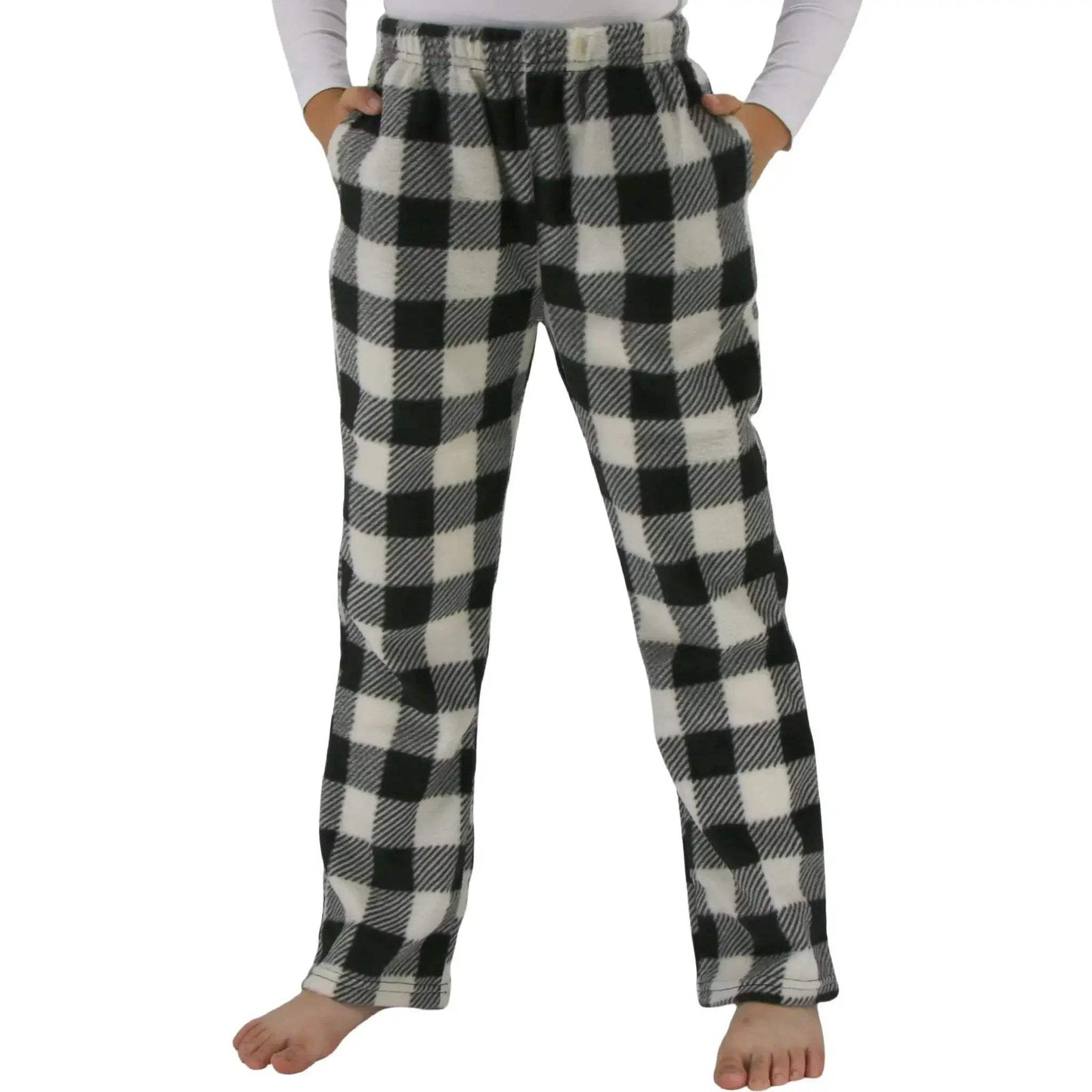 Boys Fleece Plaid Pajama Pants With Deep Pockets 7-13Y - ToylandEU