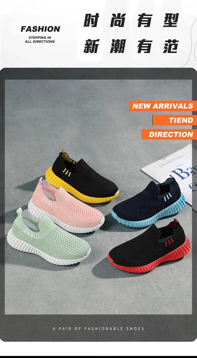 Boys Girls Sneakers Kids Lightweight Slip On Running Shoes - ToylandEU
