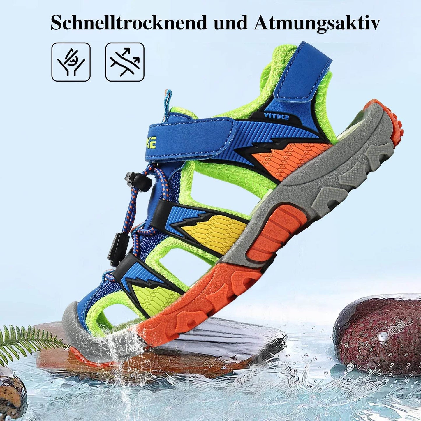 Boys Girls Sports Sandals Summer Kids Closed Toe Outdoor - ToylandEU