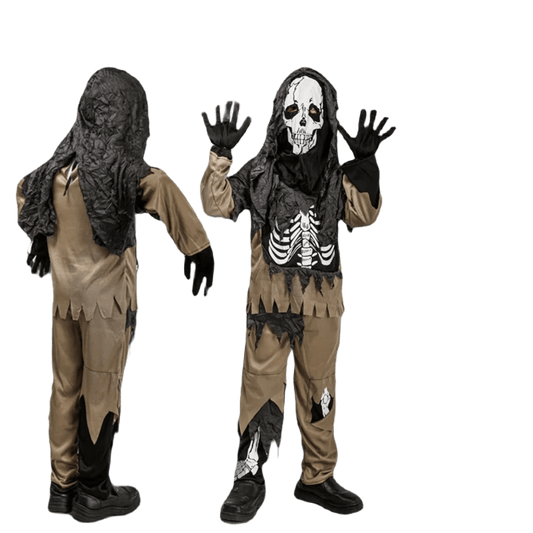 Boys Skeleton Zombie Costume Set - Spooky Fun for Halloween & Purim - ToylandEU