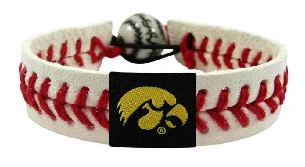  Iowa Hawkeyes Leather Baseball Bracelet With Ceramic Bead -  ToylandEU™