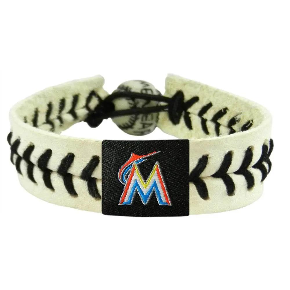  Miami Marlins Leather Baseball Bracelet With Ceramic Bead -  ToylandEU™