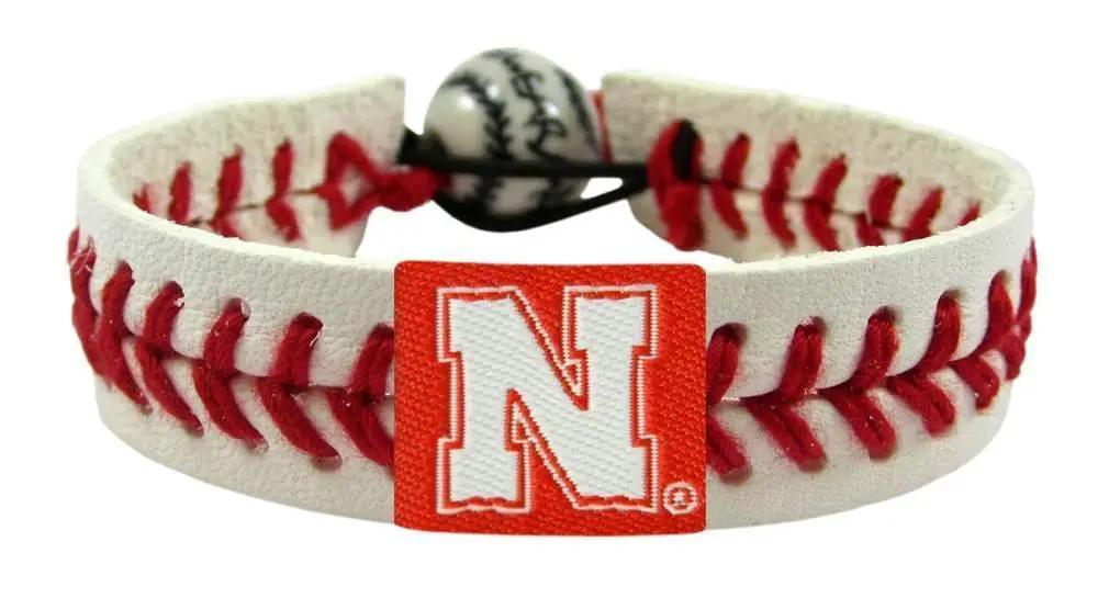  Nebraska Cornhuskers Genuine Leather Baseball Bracelet -  ToylandEU™