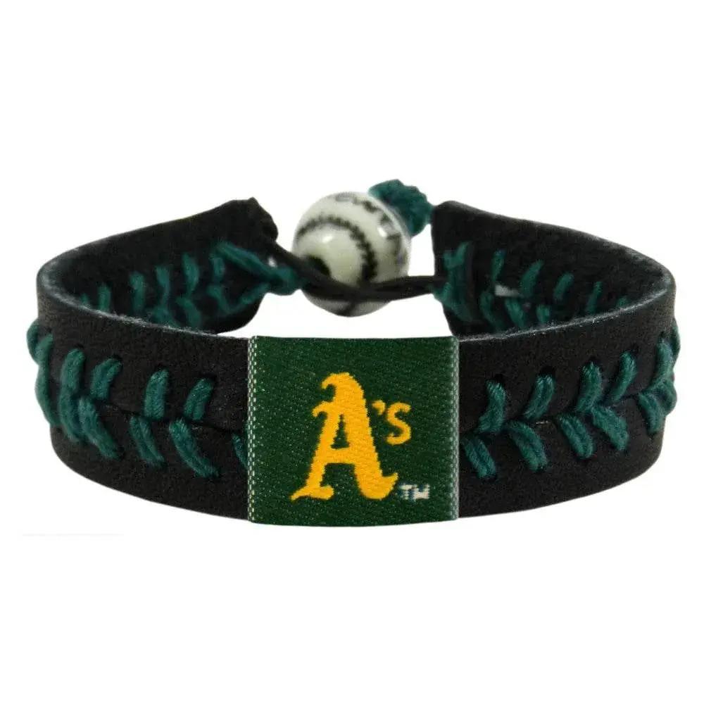  Oakland Athletics Leather Bracelet Black Baseball Team -  ToylandEU™