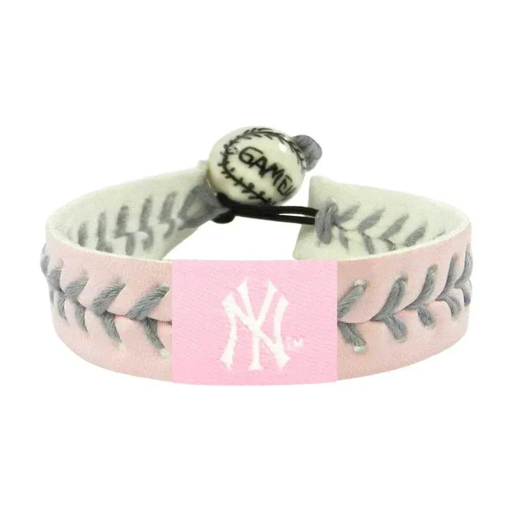  New York Yankees Baseball Bracelet Pink Silver Thread -  ToylandEU™