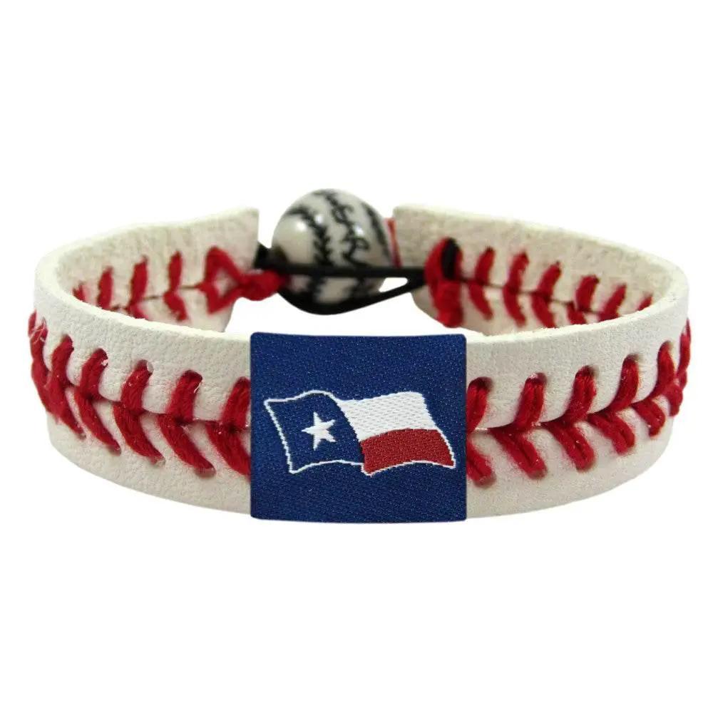  Texas Flag Leather Baseball Bracelet Adjustable One Size -  ToylandEU™