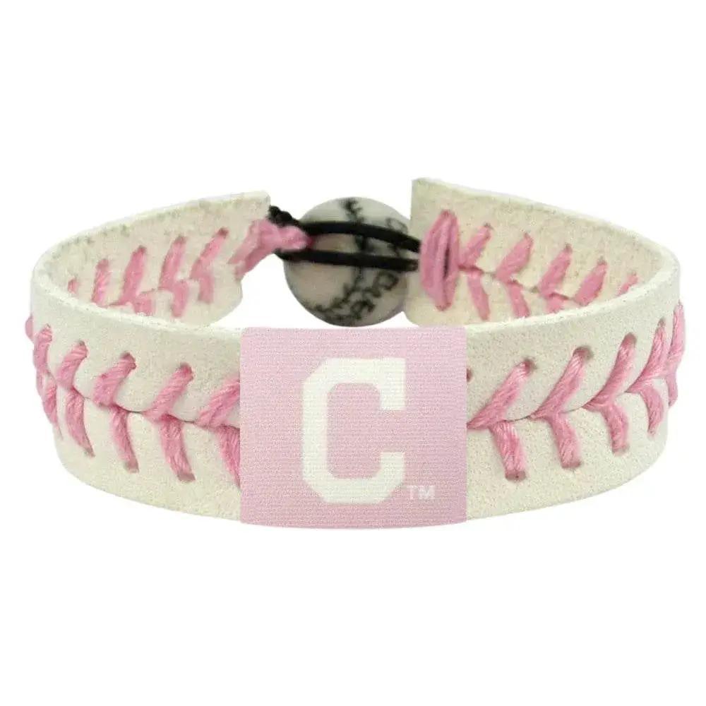  Cleveland Indians Leather Bracelet Pink C Logo Ceramic Bead -  ToylandEU™