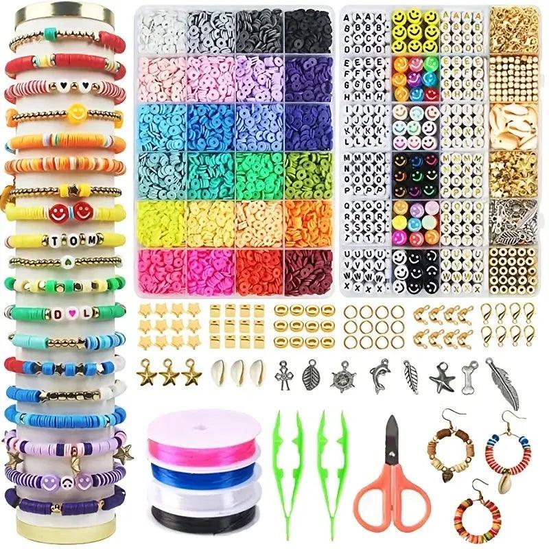  Rainbow Clay Beads Bracelet Making Kit For Easy Jewelry -  ToylandEU™