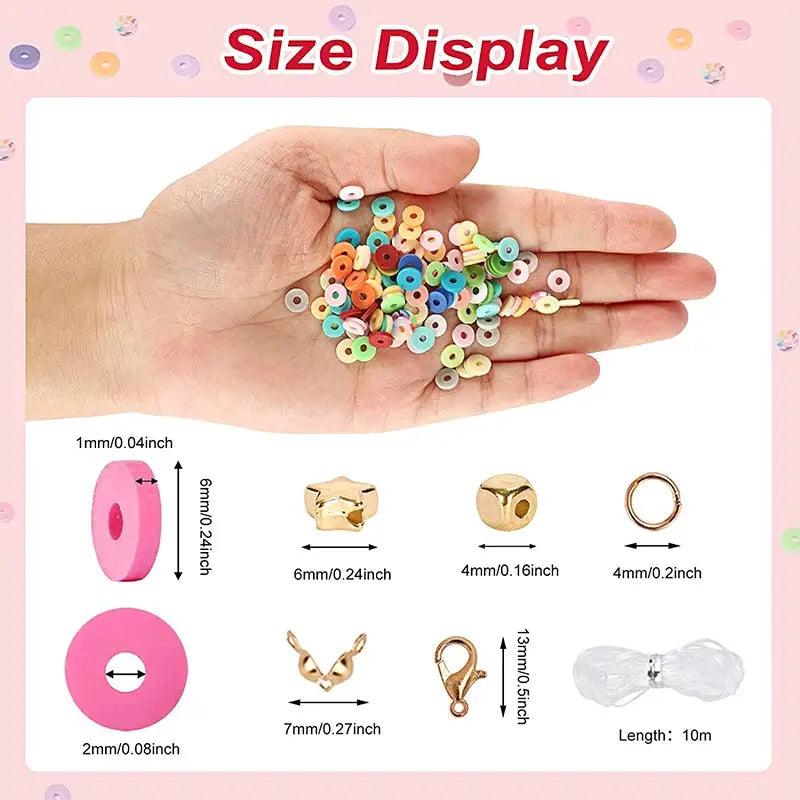  Rainbow Clay Beads Bracelet Making Kit For Easy Jewelry -  ToylandEU™