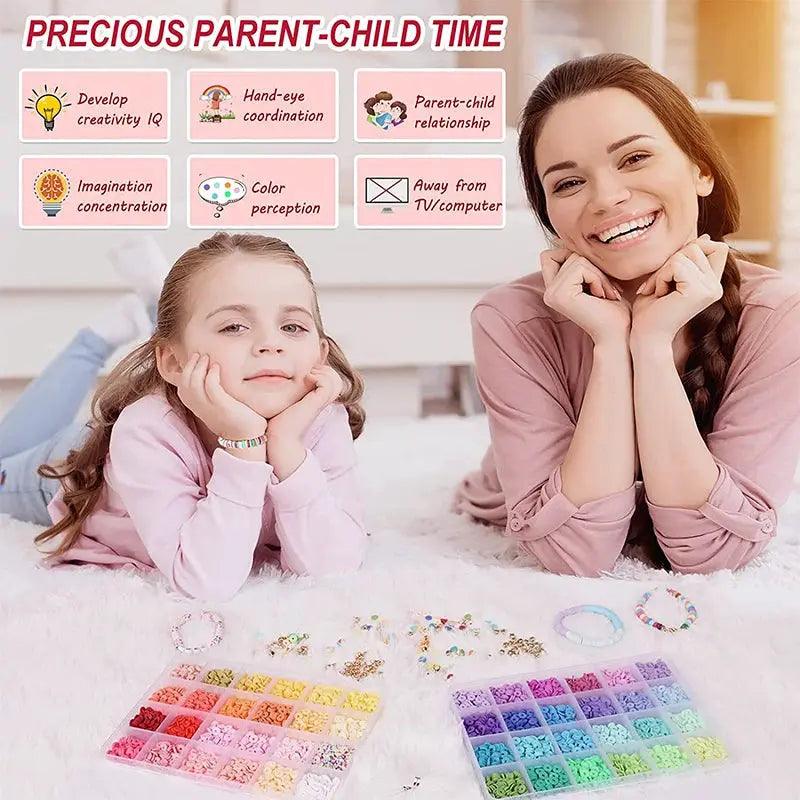  Rainbow Clay Beads Bracelet Making Kit For Easy Jewelry -  ToylandEU™