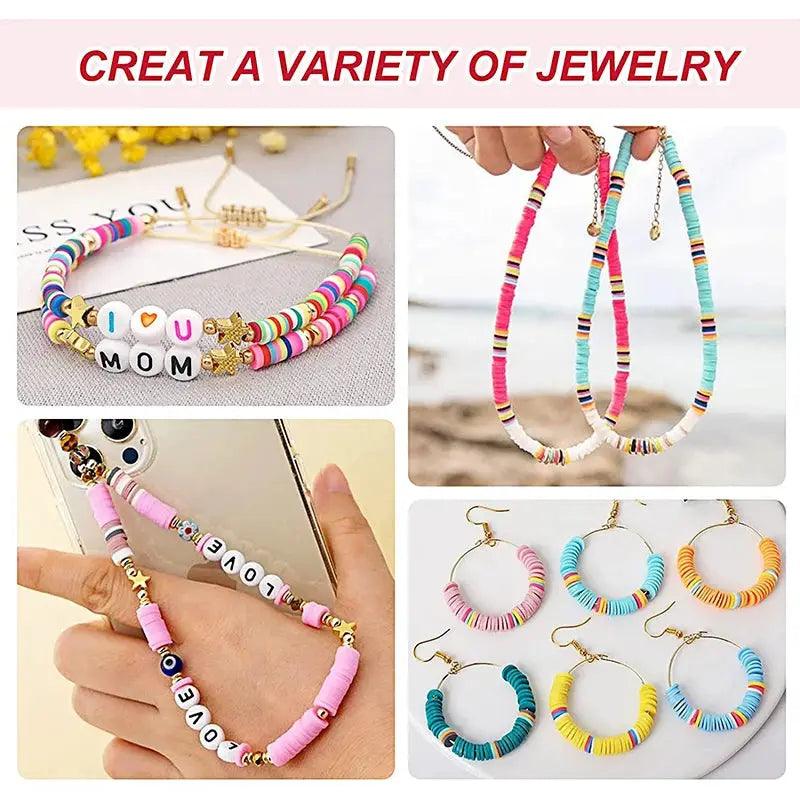  Rainbow Clay Beads Bracelet Making Kit For Easy Jewelry -  ToylandEU™