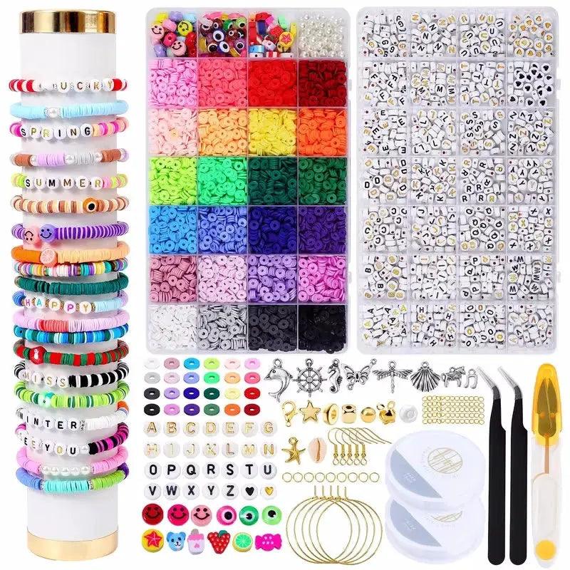  Rainbow Clay Beads Bracelet Making Kit For Easy Jewelry -  ToylandEU™