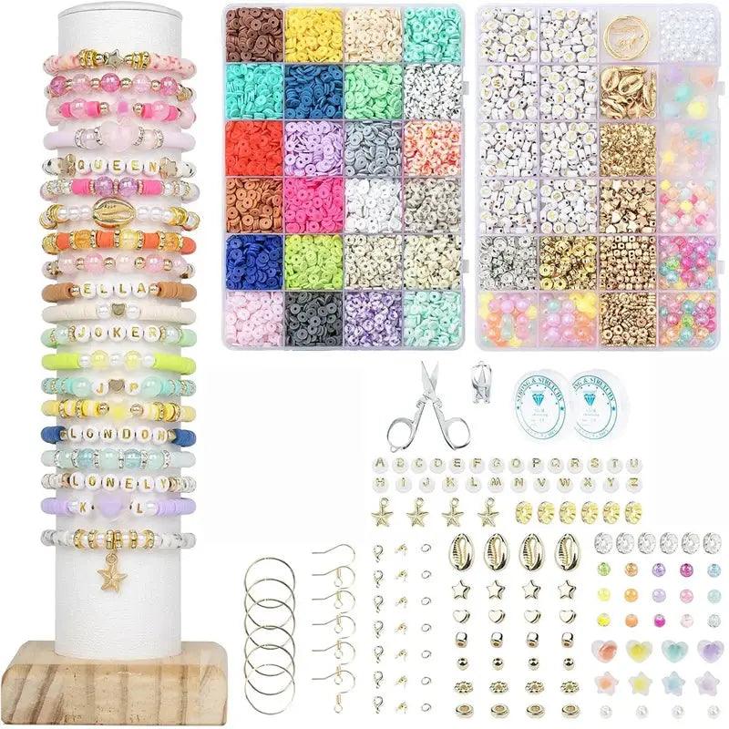  Rainbow Clay Beads Bracelet Making Kit For Easy Jewelry -  ToylandEU™