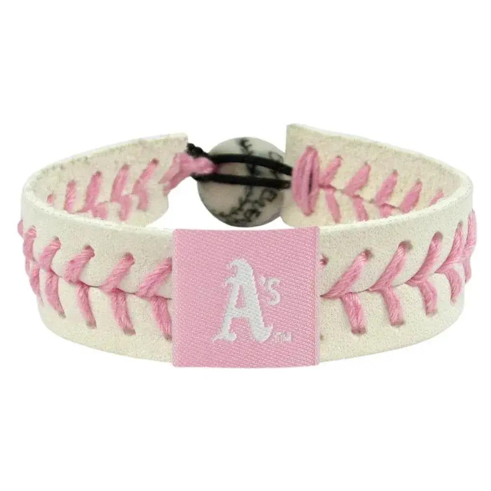  Oakland Athletics Pink Leather Bracelet With Ceramic Bead -  ToylandEU™