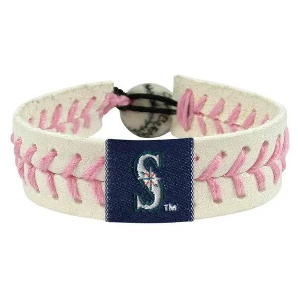  Seattle Mariners Pink Leather Baseball Bracelet Ceramic Bead -  ToylandEU™