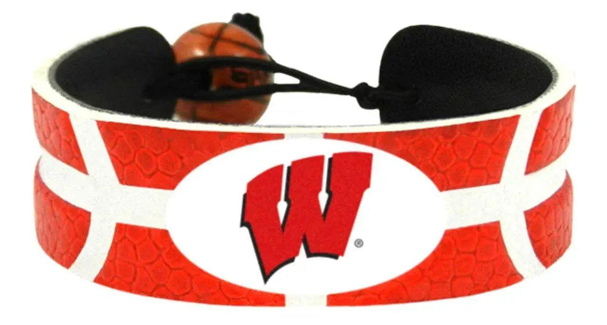  Wisconsin Badgers Leather Bracelet Team Color With Bead -  ToylandEU™