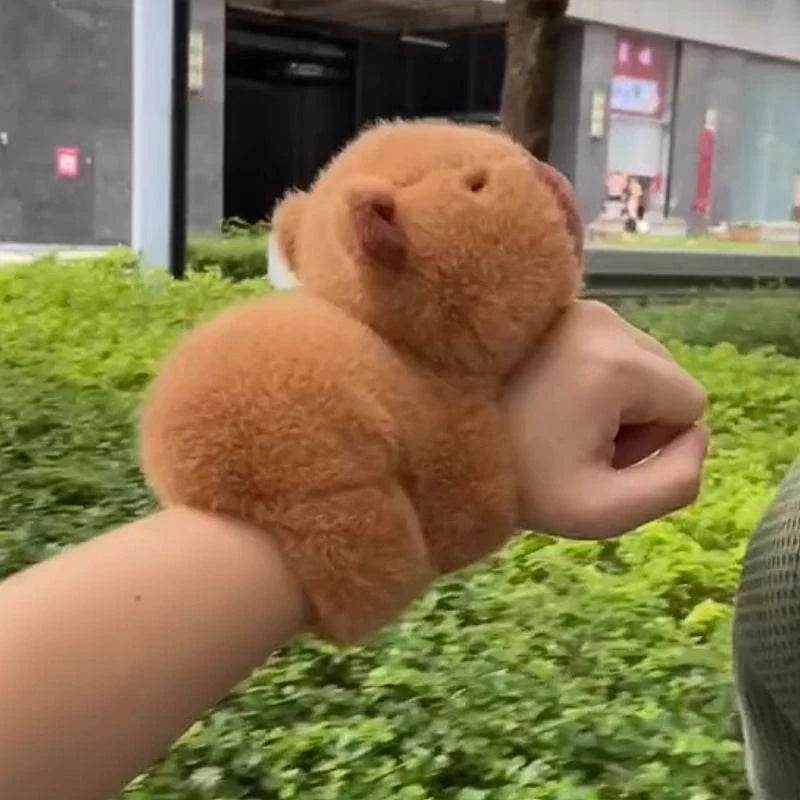 Bracelet Wrist Lying Down Doll Capybara Doll Snap Ring Cute Plush Toy - ToylandEU
