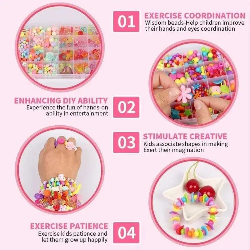  DIY Beaded Jewelry Kit For Kids 24 Grid Bracelets Fun -  ToylandEU™