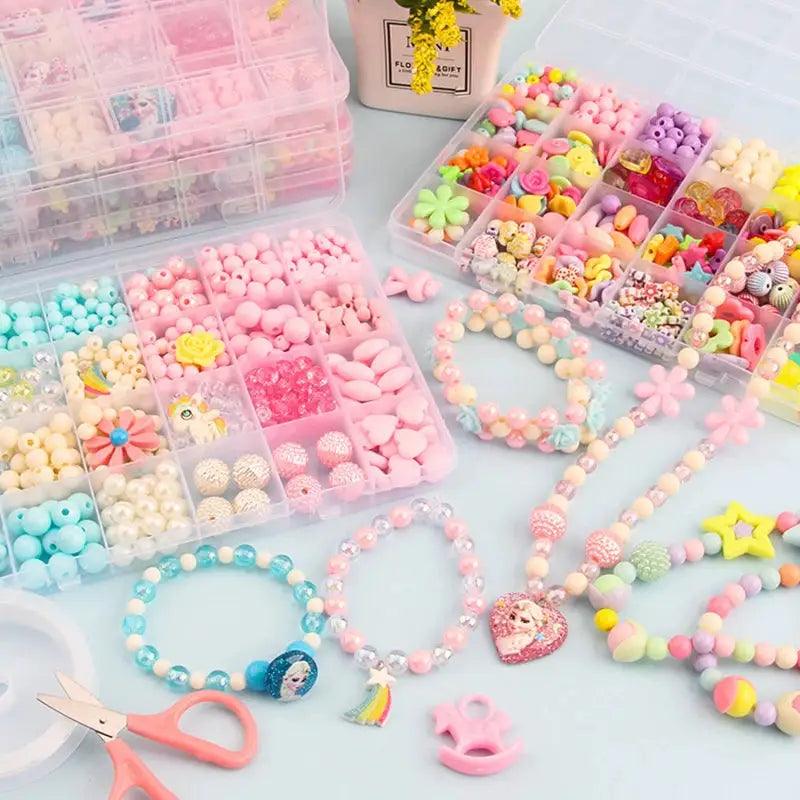  DIY Beaded Jewelry Kit For Kids 24 Grid Bracelets Fun -  ToylandEU™