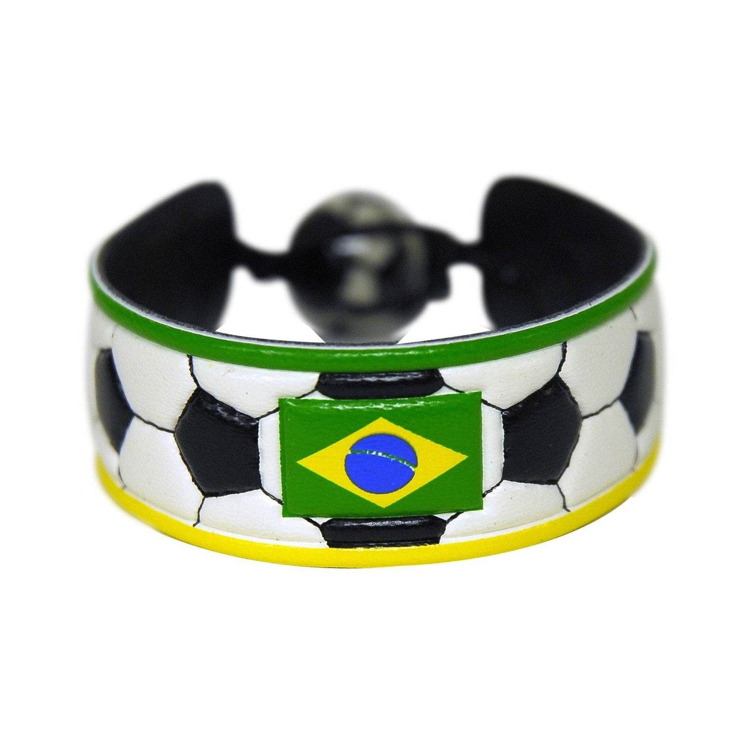 Brazilian Flag Leather Bracelet Classic Soccer Fan Gift - ToylandEU