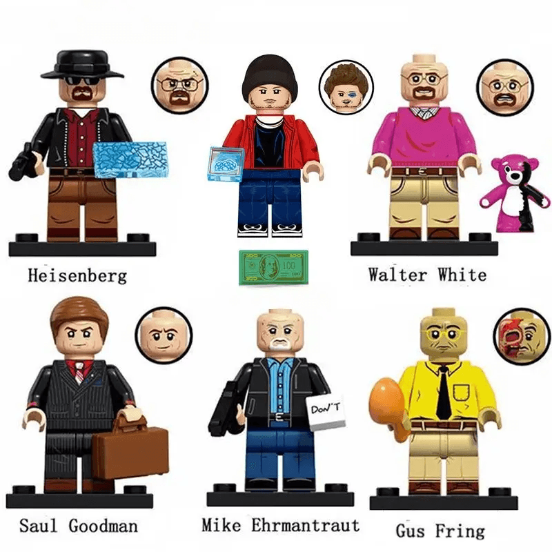 Breaking Bad Set of 6 Best New Lego Compatible Minifigures - Minifigure Toys