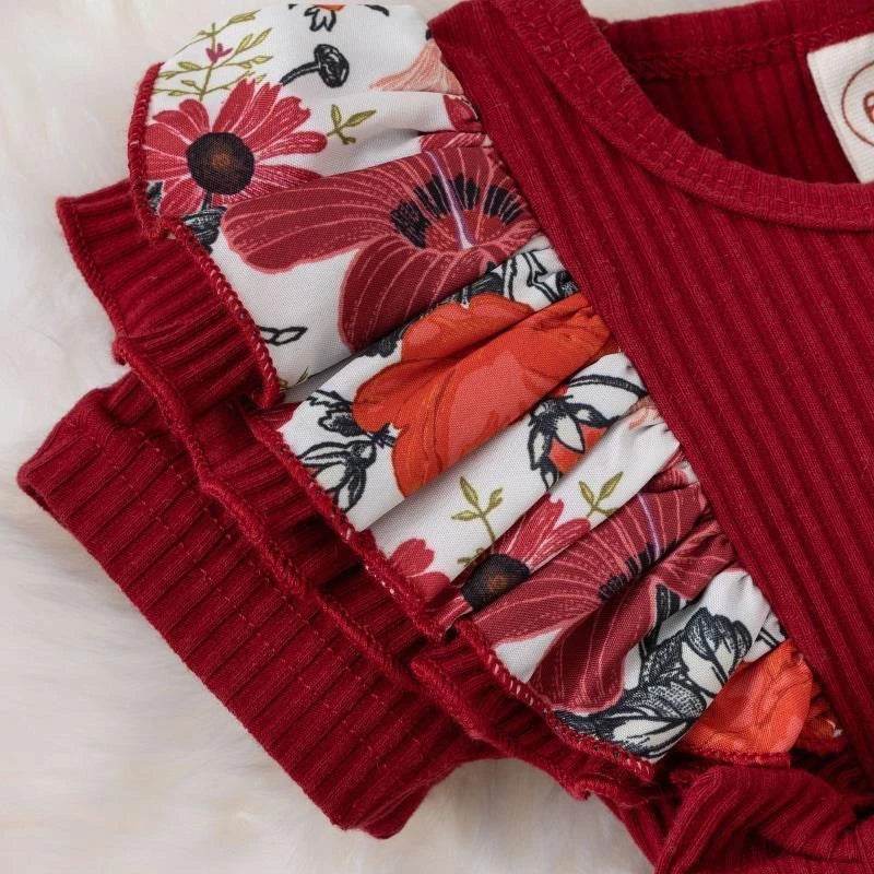 Breathable Baby Dress Bowknot Striped Floral Cotton For Newborn Girls Summer Crawling Wear - ToylandEU