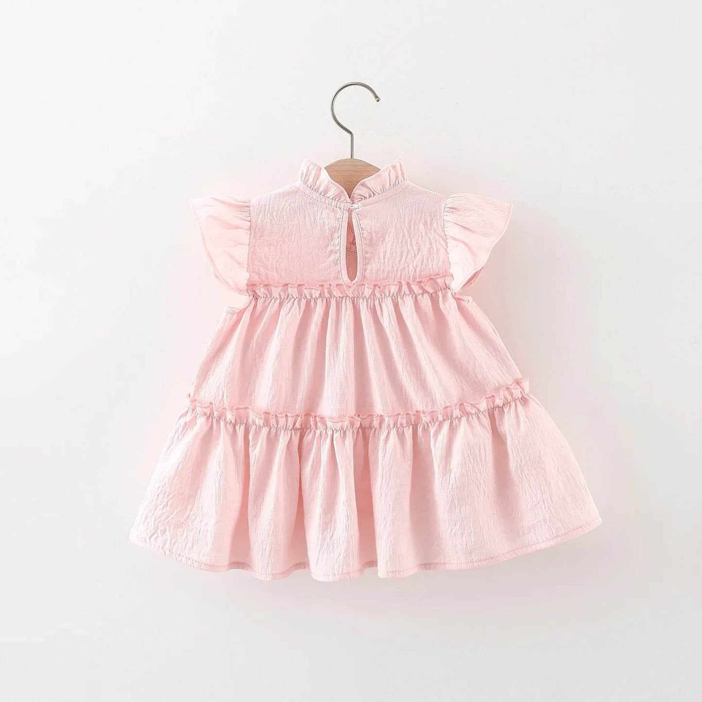 Breathable Baby Girl Dress With Tulip Pattern Embellishment For Girls Aged 9 Months To 4 Years - ToylandEU