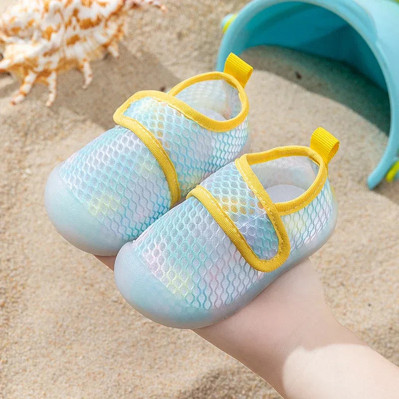 Breathable Baby Shoes Mesh Sandals Slip On First Walkers Lightweight - ToylandEU