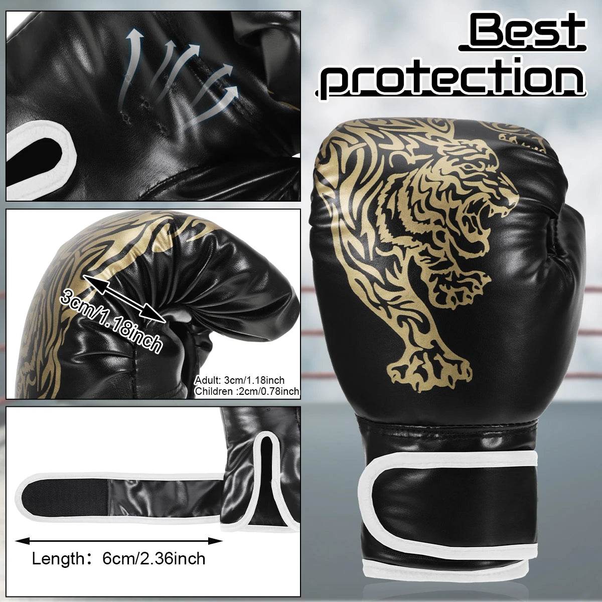 Breathable Boxing Gloves PU Leather For Adults And Kids - ToylandEU