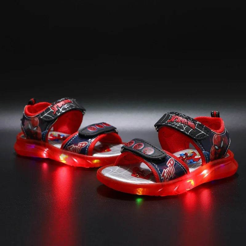 Breathable Children's LED Light Sandals with Open Peep Toe for Summer Beach Fun - ToylandEU