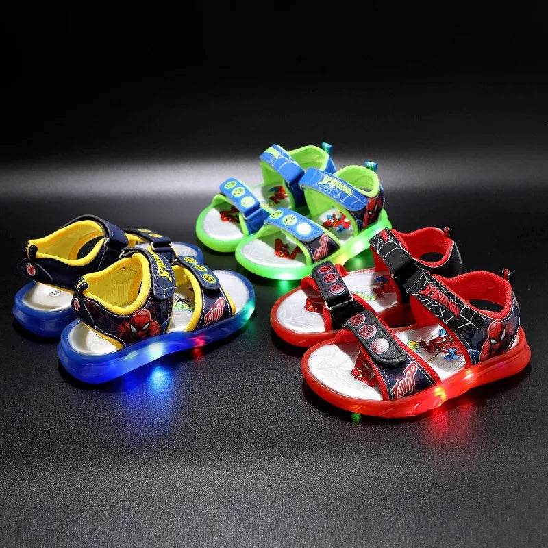 Breathable Children's LED Light Sandals with Open Peep Toe for Summer Beach Fun - ToylandEU