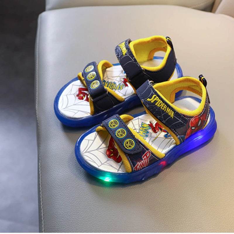 Breathable Children's LED Light Sandals with Open Peep Toe for Summer Beach Fun - ToylandEU