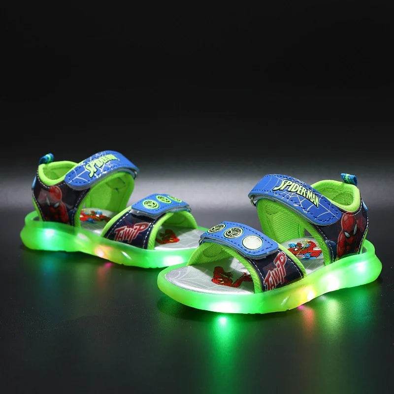 Breathable Children's LED Light Sandals with Open Peep Toe for Summer Beach Fun - ToylandEU
