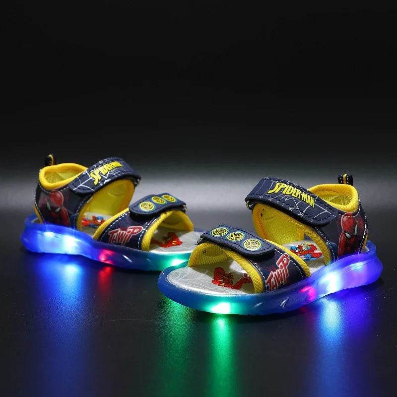 Breathable Children's LED Light Sandals with Open Peep Toe for Summer Beach Fun - ToylandEU