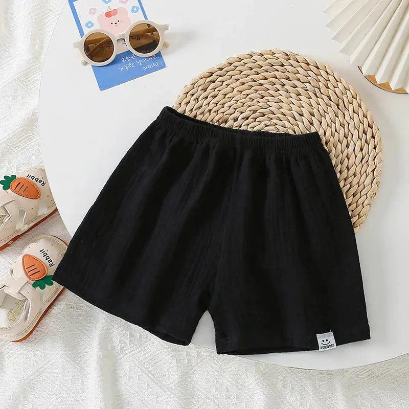  Breathable Cotton Kids Shorts Elastic Waist Comfort -  ToylandEU™