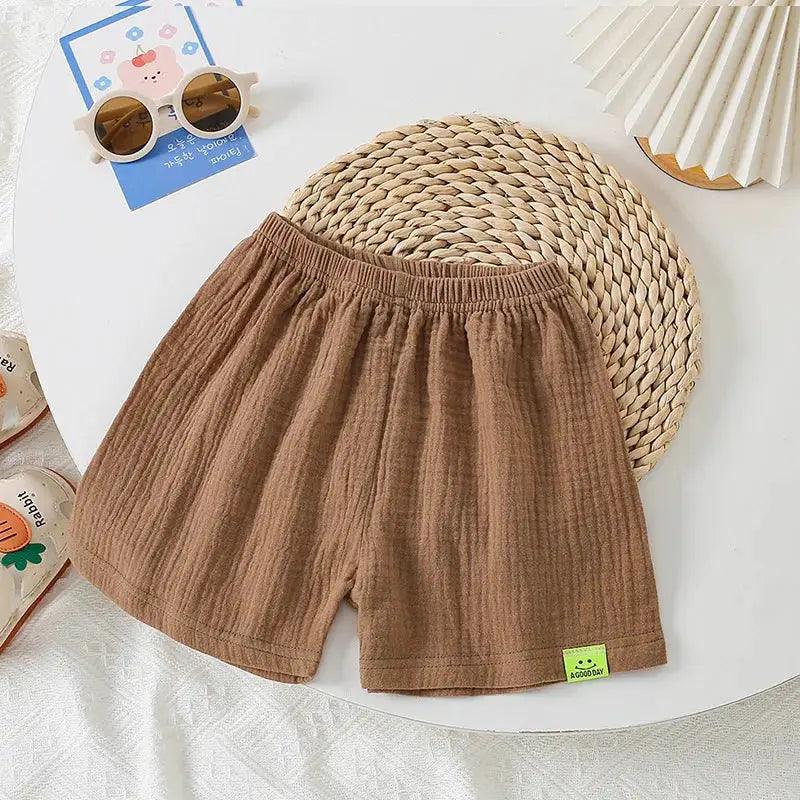  Breathable Cotton Kids Shorts Elastic Waist Comfort -  ToylandEU™