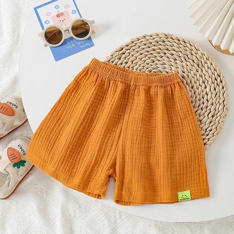  Breathable Cotton Kids Shorts Elastic Waist Comfort -  ToylandEU™