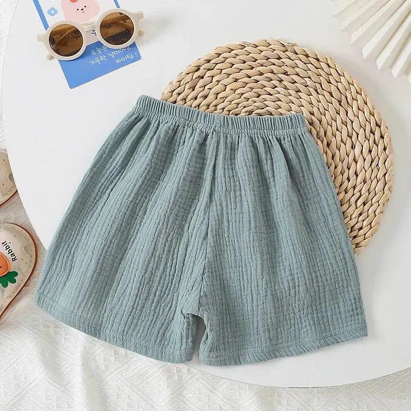  Breathable Cotton Kids Shorts Elastic Waist Comfort -  ToylandEU™