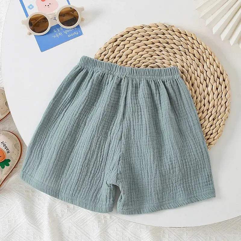  Breathable Cotton Kids Shorts Elastic Waist Comfort -  ToylandEU™