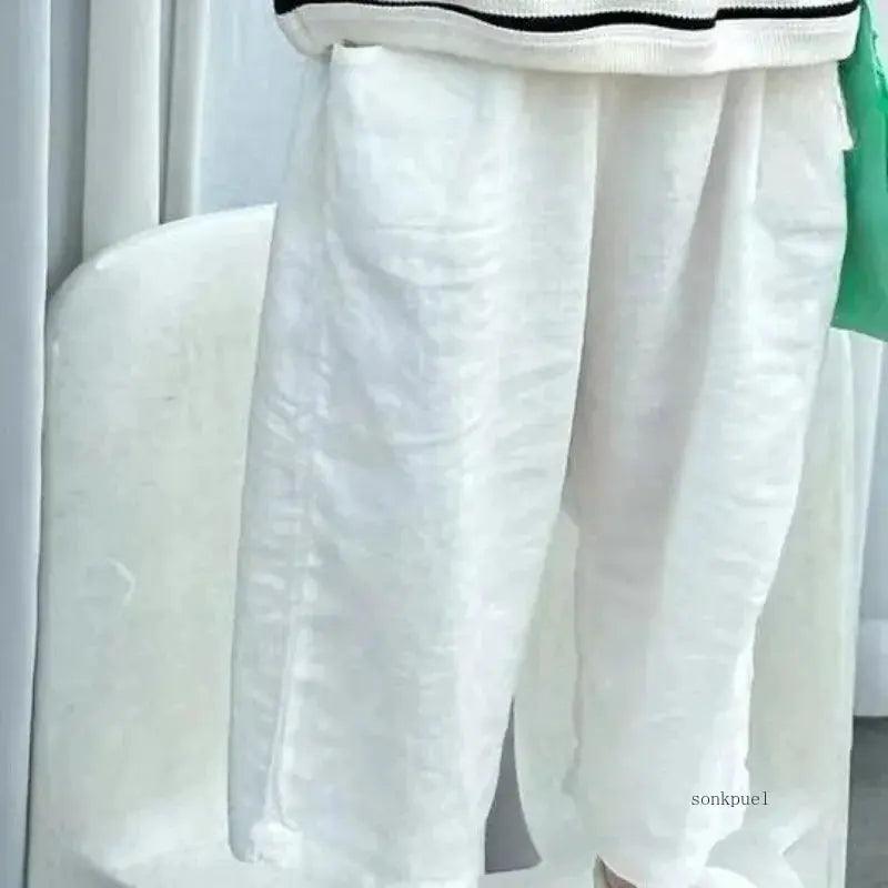  Breathable Cotton Linen Kids Pants Unisex Elastic Waist -  ToylandEU™