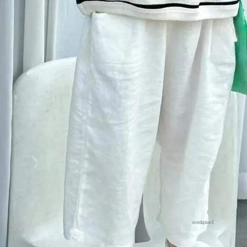  Breathable Cotton Linen Kids Pants Unisex Elastic Waist -  ToylandEU™